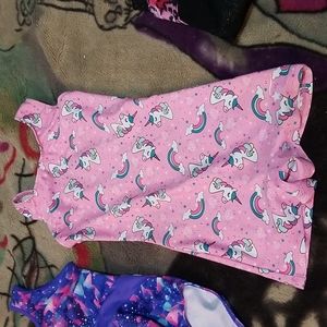 Gymnastics leotard medium unicorns